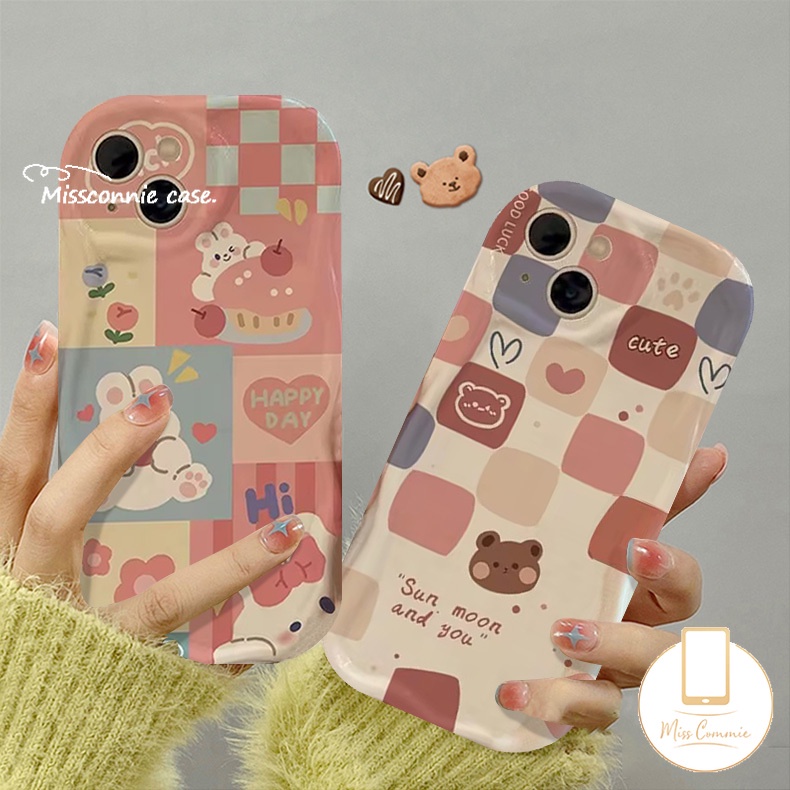 เคสโทรศัพท์มือถือ ลายการ์ตูนหมี กระต่าย ดอกไม้น่ารัก สําหรับ Samsung A05s A13 A24 A14 A05 A34 A04 A12 A04E A20s A03s A02s A30s A52s A21s A30 A50s A32 A23 A11 A51 A10s A53 A04s A52 A54 A31