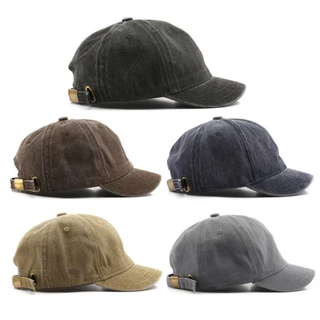 Ohwk หมวกเบสบอล, สีทึบล้างผ้าฝ้าย Peaked หมวก, แฟชั่นปรับปีกสั้น Snapback หมวกฤดูร้อน