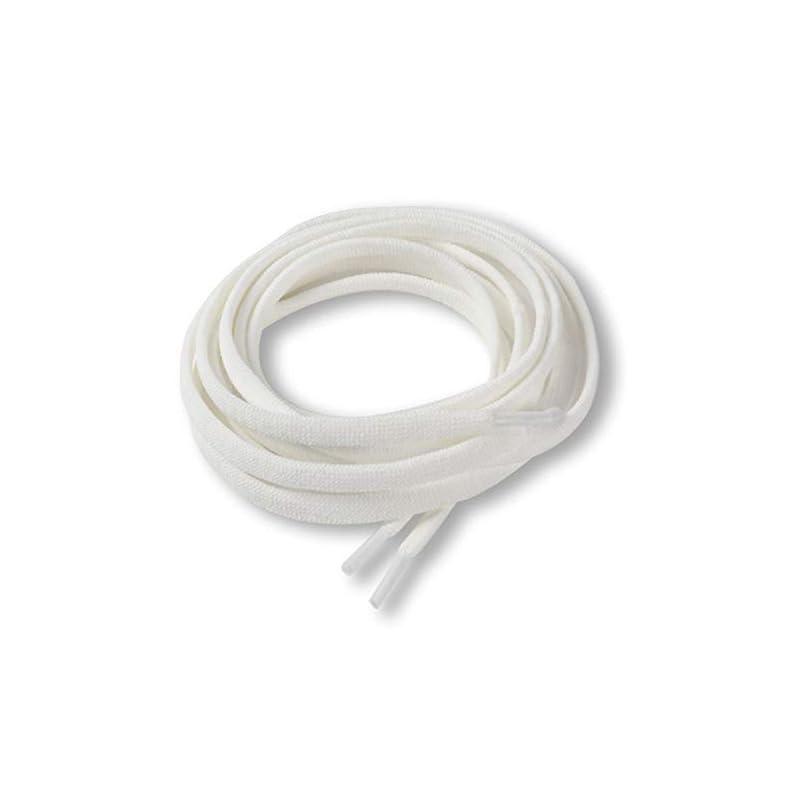 Serenity] Elastic Shoe Laces [Made in Japan, not blue-white, not rubber-like] Shoe Stretcher (Flat String 120cm, Pure White)