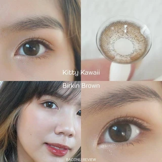 คอนแทคเลนส์(กลาง) Birkin Brown ขนาดกลาง (Kitty Kawaii) ⭐️ลายฮิต ขายดีมาก กรองแสงกันยูวี