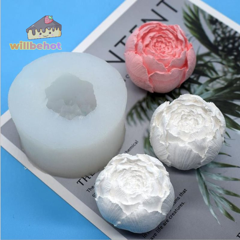 [WillbehotT] แม่พิมพ์ซิลิโคน รูปดอกกุหลาบ 3D สําหรับทําสบู่ เค้ก แฮนด์เมด DIY [ใหม่]