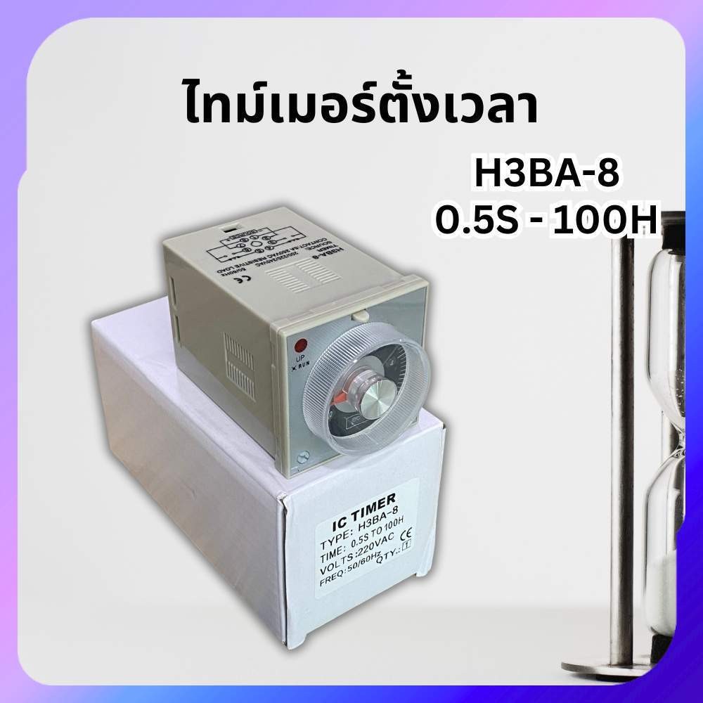 TIMER ตัวตั้งเวลา เครื่องตั้งเวลา H3BA-8 และ H3CH-A8 (OMRON) ไทม์เมอร์ พร้อมส่ง