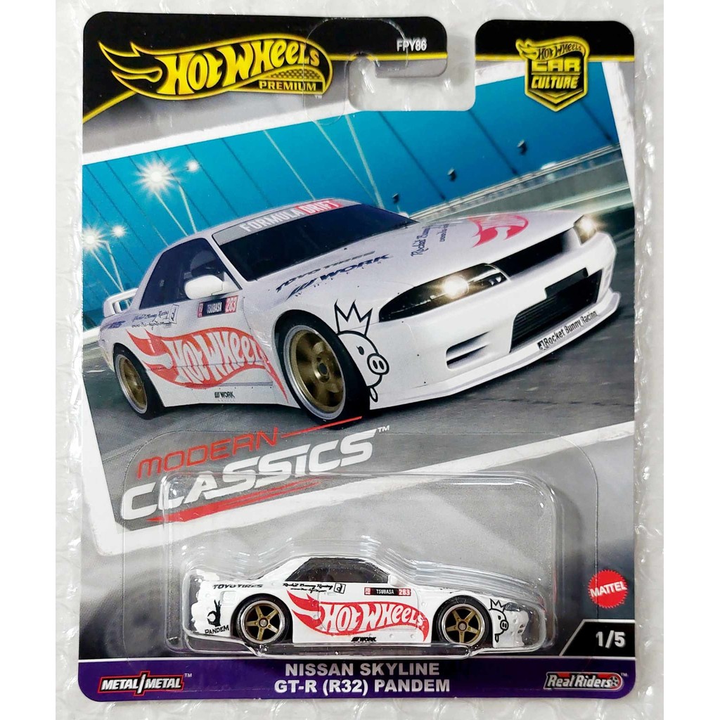 i17 โมเดลรถขนาดเล็ก 🌱 Hot Wheels Premium Nissan Skyline GT-R R32 PANDEN スカイライン パンデン ญี่ปุ่น ใหม่