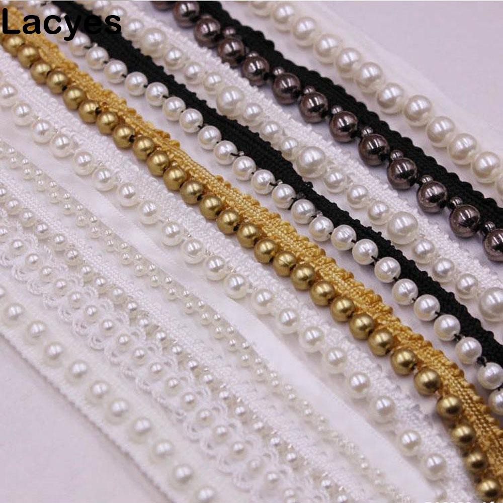 Lacyes ลูกไม้ Trim Vintage 1 หลาผ้าสําหรับชุดแต่งงานตกแต่งเจ้าสาว Applique DIY วัสดุเสื้อผ้า