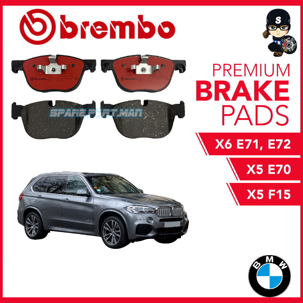 ผ้าเบรคหน้า BREMBO NAO BMW X57 E70 3.0,3.5,4.8i, X5 F15, X6 E71, E72 3.0d,3.5i,3.5d