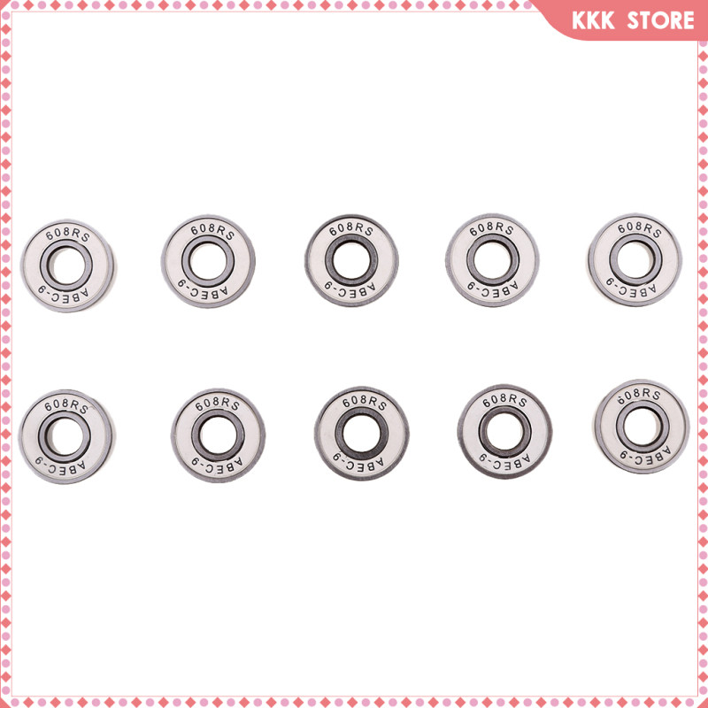 [Wishshopefhx] Abec-9 608RS แบริ่งล้อโรลเลอร์สเก็ต Skatebaord Longboard Bearings - แพ็ค 10 ชิ้น