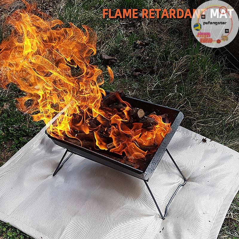 ปูฟางสตาร์ ตั้งแคมป์กลางแจ้งทนไฟผ้าบาร์บีคิวไฟเบอร์กลาสไฟผ้าห่มฉนวนกันความร้อนเสื่อทนสารหน่วงไฟใยแก้ว ไทย