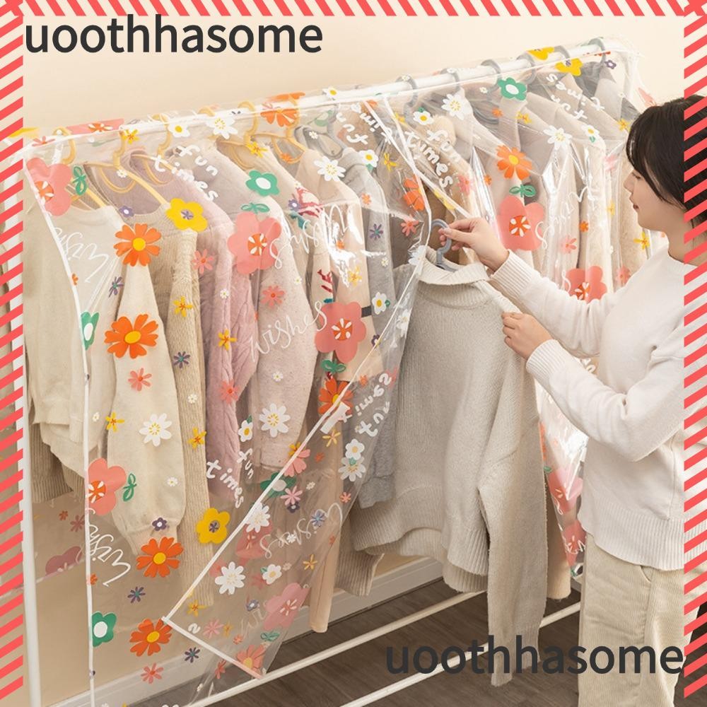 Uothhasome ผ้าคลุมกันฝุ่นเสื้อผ้า, ชุดป้องกันการจัดเก็บชุดกันฝุ่นความจุขนาดใหญ่, ผ้าคลุมกันฝุ่นแบบหนากันน้ํา