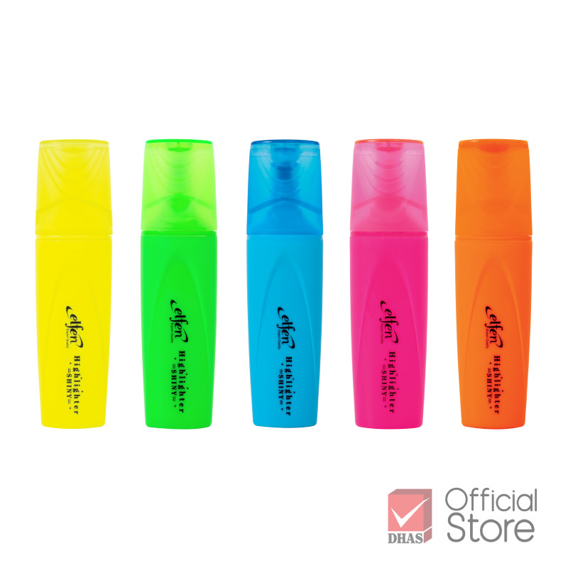 ในไทย Elfen ปากกาไฮไลท์ ปากกาเน้นข้อความ ชายน์นี่ จำนวน 1 ด้าม