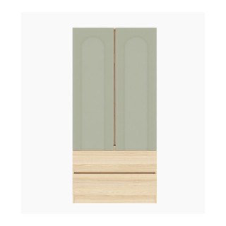 Koncept furniture ตู้เสื้อผ้าบานเปิด รุ่น Bingsoo สีเทา (90x56x200 ซม.)