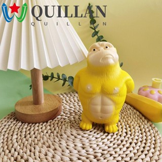 Quillan กอริลล่าบีบ ยางนิ่ม สีเหลือง สร้างสรรค์ ของเล่นสําหรับเด็ก