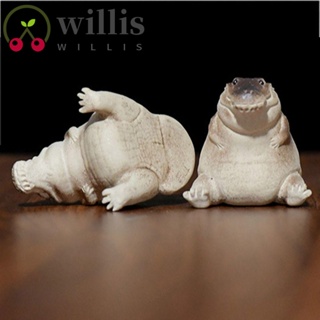 Willis Zisha ตุ๊กตาจระเข้น่ารัก ขนาดเล็ก แฮนด์เมด สีม่วง สําหรับสัตว์เลี้ยง ชา สํานักงาน