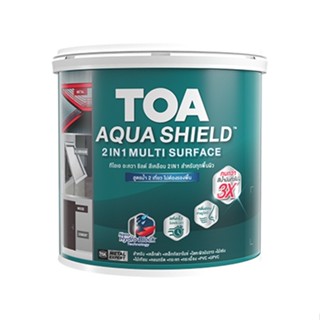 TOA Aqua Shield อะควาชิลด์ 2in1 ขนาด 3.5 ลิตร สีเคลือบ สูตรน้ำ สีทากระเบื้อง