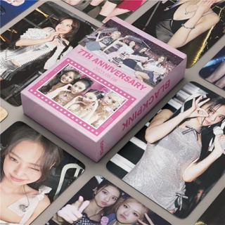 โปสการ์ดโฮโลแกรมเลเซอร์ BLACK-PINK ครบรอบ 7 ปี JENNIE JISOO LISA ROSE Kpop 55 ชิ้น ต่อกล่อง