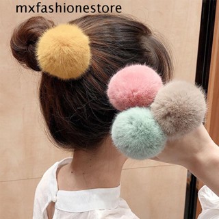 Mxfashione ยางรัดผม ผ้ากํามะหยี่ขนนิ่ม ยืดหยุ่น ฤดูใบไม้ร่วง ฤดูหนาว เครื่องประดับผม