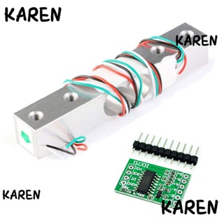 Karen โมดูลเซนเซอร์แรงดันน้ําหนักดิจิทัล อะลูมิเนียมอัลลอย แบบพกพา 5 กก. HX711 AD Arduino