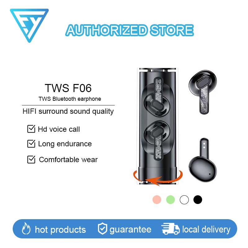 หูฟังบลูทูธไร้สาย TWS-F06 สเตอริโอ TWS Wireless bluetooth ใช้ได้ทุกรุ่น