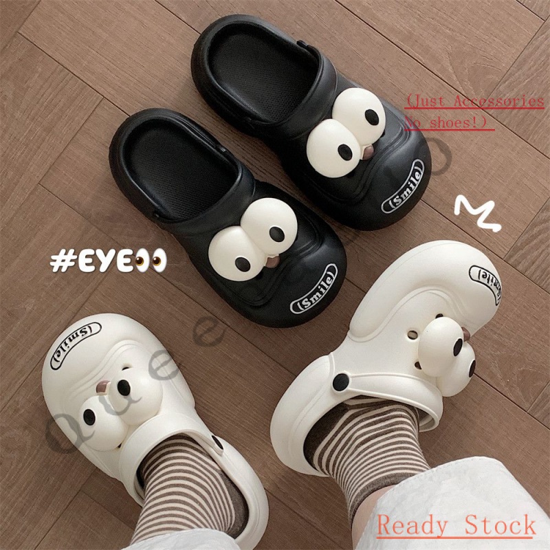 CROCS Jibbitz set（ไม่รวมรองเท้า）Cute funny big eyes อุปกรณ์เสริมหัวเข็มขัด น่ารัก สําหรับตกแต่งรองเท้า DIY