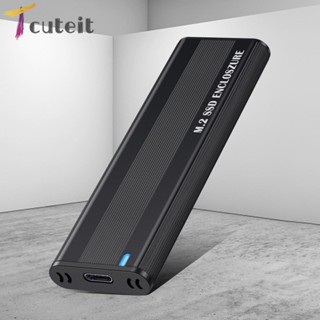 Tcuteit เคส SSD โปรโตคอลคู่ M.2 NVMe 10Gbps สําหรับ 2230 2242 2260 2280 M.2 SSD