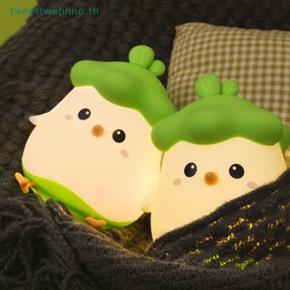 Tweettwehhno โคมไฟกลางคืน Led ซิลิโคน รูปไก่น่ารัก ชาร์จ USB สําหรับตกแต่งห้องเด็ก