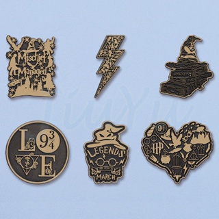 เข็มกลัด ลายการ์ตูนอนิเมะ Harry Potter Magic Book Magic Hat Badge Chest Magic Academy แพลตฟอร์ม 9 และ 3/4 สําหรับแฟนคลับ