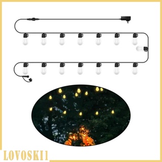 [Lovoski1] สายไฟหิ่งห้อย LED 15 ดวง ยาว 15 เมตร ทนฝน อบอุ่น สีขาว สําหรับตกแต่งสวน