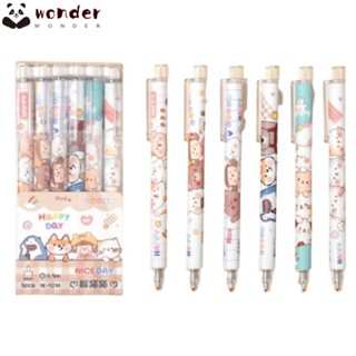 Wonder ปากกาหมึกเจล สีดํา 0.5 มม. 6 ชิ้น