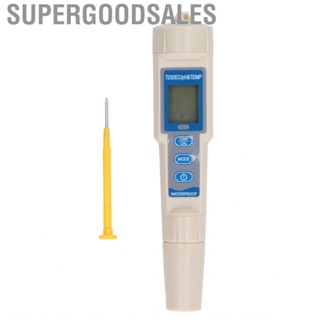 Supergoodsales Water Quality Tester ABS Housing PH EC  Temp Meter Portable Large  4 in 1 for Aquaculture Fish Hatchery