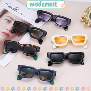 WISDOMEST แว่นตากันแดด ทรงสี่เหลี่ยมผืนผ้า ป้องกันรังสียูวี แฟชั่นสําหรับผู้หญิง และผู้ชาย