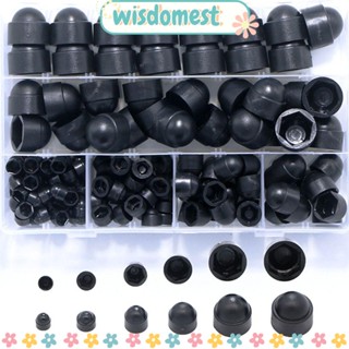 Wisdomest ฝาครอบน็อตเกลียว ตัวเมีย สเตนเลส 304 M4-M12 หกเหลี่ยม 6 ขนาด 145 ชิ้น