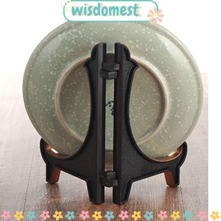 Wisdomest ที่วางจานพอร์ซเลน แบบหนา พับได้ ทนทาน สําหรับตกแต่งบ้าน