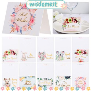 Wisdomest การ์ดอวยพร ลายดอกไม้สด สําหรับร้านเบเกอรี่ ของขวัญ