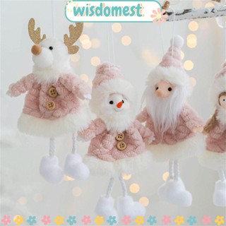 Wisdomest จี้ตุ๊กตาสโนว์แมน นางฟ้า สีชมพู สําหรับตกแต่งบ้าน