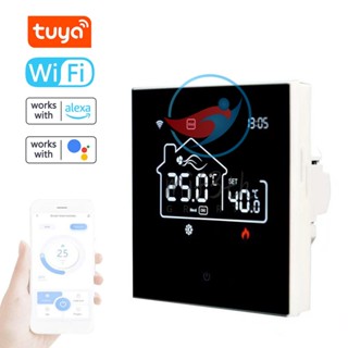 Tuya เทอร์โมสตัทเครื่องปรับอากาศ WiFi หน้าจอดิจิทัล ควบคุมอุณหภูมิ พร้อมแอพควบคุมโทรศัพท์มือถือ เข้าได้กับ A