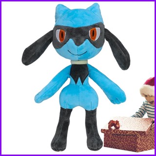 ของเล่นตุ๊กตาการ์ตูน Riolu Lucario เสมือนจริง แบบนิ่ม สร้างสรรค์ สําหรับเด็ก