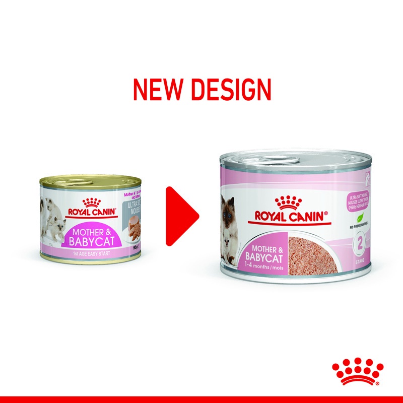 [แมวกระป๋อง] Royal Canin โรยัลคานิน Babycat & Mother อาหารแมวเปียก ชนิดกระป๋อง สูตรแม่ และ ลูกแมว