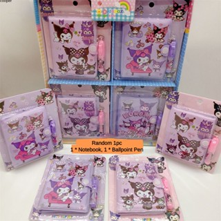 【ในการจัดส่ง】 Kawaii Sanrio Kuromi โน๊ตบุ๊คพร้อมปากกาวารสาร Kpop A7 Notepad มีเส้นน่ารักสมุดโน้ตแบบพกพาคอยล์คู่สำหรับเขียนสำนักงานโรงเรียน