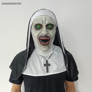 Oyr The Horror Scary Nun Latex Mask W/Headscarf Valak หน้ากากคอสเพลย์ สําหรับปาร์ตี้ฮาโลวีน