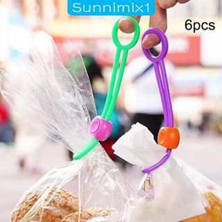 [Sunnimix1] คลิปหนีบถุงอาหาร อเนกประสงค์ ถอดออกได้ สําหรับร้านอาหาร 6 ชิ้น