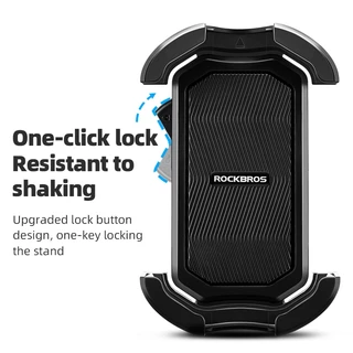【พร้อมส่ง】ROCKBROS ที่วางโทรศัพท์จักรยาน รถจักรยานยนต์ ล็อคเร็ว หมุนได้ ที่วางโทรศัพท์ MTB กันกระแทก