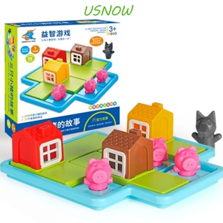 Usnow ของเล่นจิ๊กซอว์ปริศนา รูปหมาป่า หนูน้อยหมวกแดง สีสันสดใส เสริมพัฒนาการเด็ก