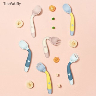 [TheVatifly] ชุดช้อนส้อมซิลิโคน แบบนิ่ม งอได้ สําหรับเด็กวัยหัดเดิน [Preferred]