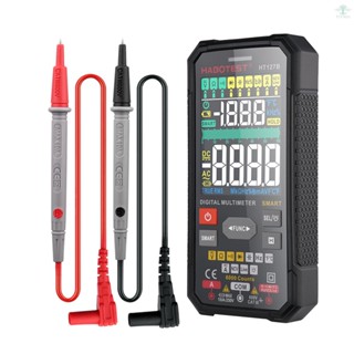 HABOTEST HT127A Smart Digital Multimeter 3.1-inch LCD TN Display 6000 Counts Universal Meter Auto Range True RMS Mini Multi-functional Meter NCV Tester 600V Voltmeter 6A Ammeter 60MΩ Ohmmeter 60mF Capacitor Temperature Tester