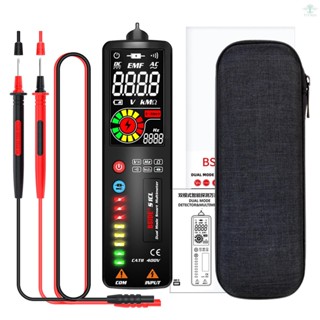 BSIDE S1 Dual Mode True RMS Digital Multimeter &amp; Voltage Detector Handheld Smart Universal Meter 2000 Counts Auto Range Voltmeter V~Alert AC/DC Voltage Frequency Resistance Measurement Continuity Test Zero &amp; Fire Line Judgment Flashlight Function