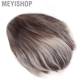 Meyishop Men Short Synthetic Wig  Adjustable High Temperature Fiber Vintage Male Full Elegant for Daily