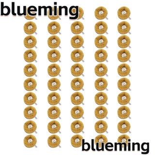 Blueming2 ชุดล้อขัดเงา สีเหลือง 80 ช่อง ทนทาน 1/8 นิ้ว (3 มม.) 50 ชิ้น