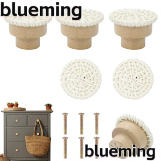 Blueming2 ที่จับดึงลิ้นชัก 6 แพ็ค พร้อมสกรู 6 ชิ้น สีเบจ แฮนด์เมด สําหรับเฟอร์นิเจอร์ ลิ้นชัก ตกแต่งบ้าน