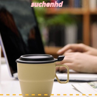 Suchenhd ถ้วยซุป ซีเรียล มีฝาปิด กันฝุ่น ใช้ซ้ําได้ สําหรับตั้งแคมป์ ปิกนิก ล้างจาน