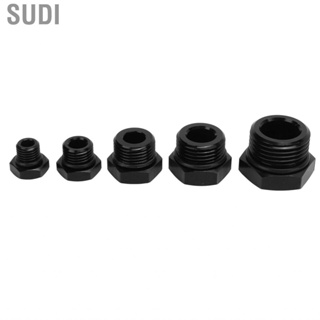 Sudi Block Off Plug Fitting Adapter Male Hex Steel Universal 4000PSI Black for Vehicle