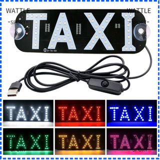 Wattle ไฟสัญญาณ LED Taxi 45SMD 2835 พอร์ต USB ทนทาน พร้อมสวิตช์สัญญาณไฟ ติดกระจกหน้ารถยนต์